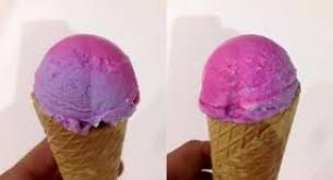 El helado que cambia de color